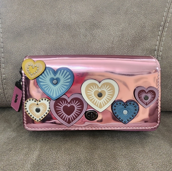 Coach Upcrafted Metallic Dinky Clutch